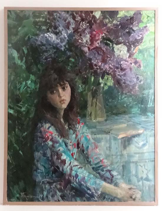 Bernadsky Valentin Danilovich (1917-2011) Russian School, 
Oil on canvas 
Portrait of " Natasha "