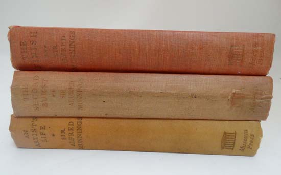 Books :3 books by Sir Alfred Munnings : " An Artist's Life ". 1950. 328 pages, with 140