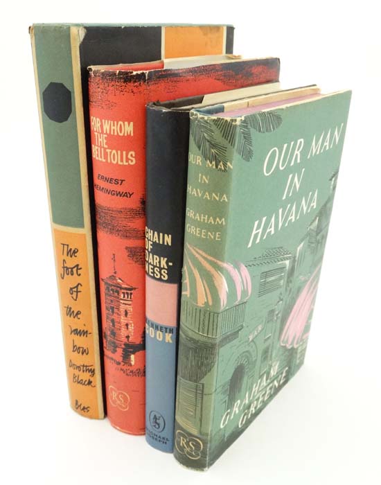 Books : Four hardcover books with good condition dust jackets to include ' For Whom The Bell Tolls '