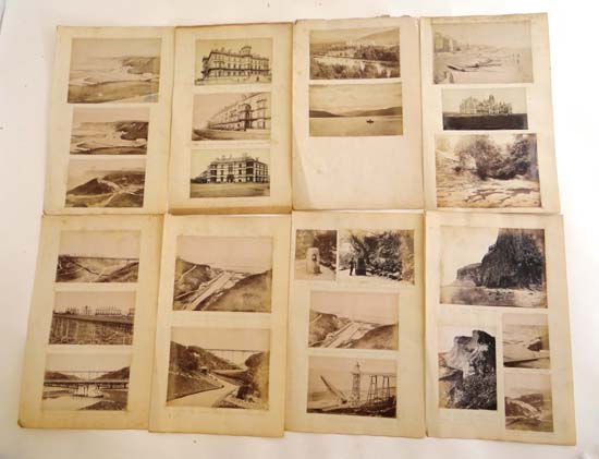 Photographs : 36 Victorian landscape photographs across 12 loose pages . Includes 2 Scottish views