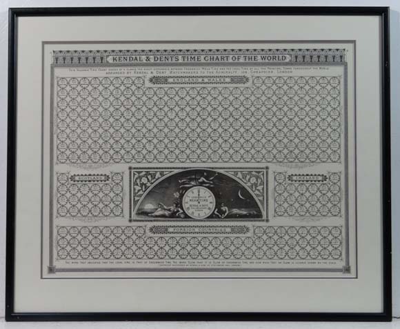 Kendal & Dent Clock and Watchmakers , Advertising Reprint :
Kendal & Dent's Time Chart of the World.