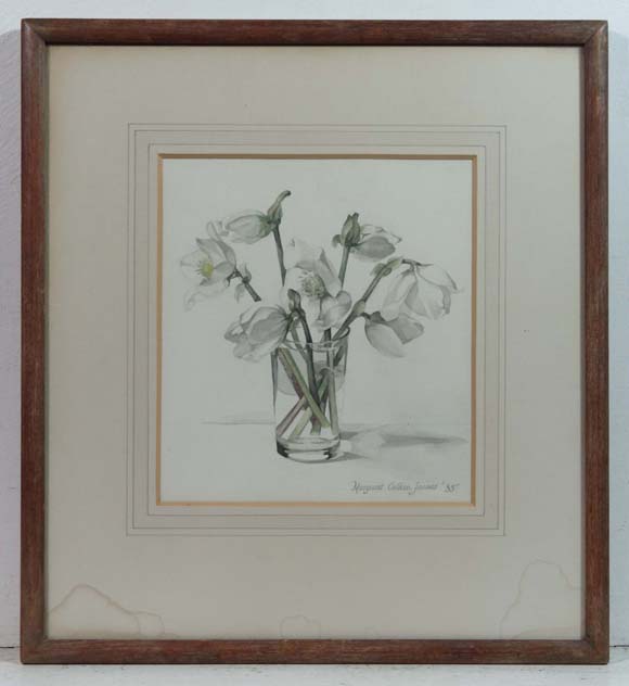 Margaret Calkin James ( XX)
Watercolour
White Peonies in a glass vase
Signed and dated '35' lower