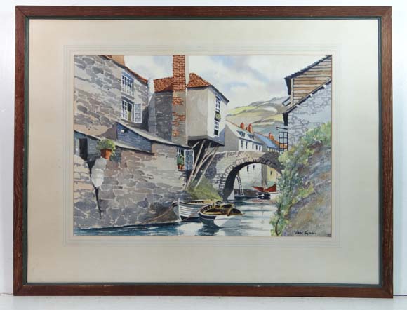 Van Gill XX
Watercolour
Polperro , Cornwall
Signed lower right
14 1/2 x 20 1/4"
   CONDITION: