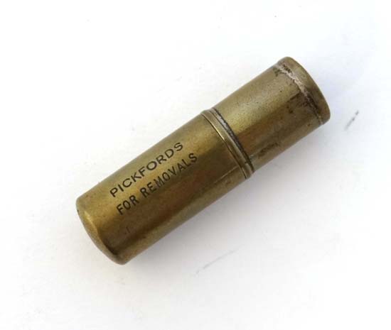Advertising : A trench art like ' Pickford for Removals ' brass flint lighter 2" long    CONDITION: