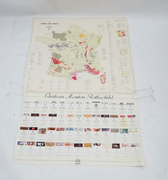 Two wine posters
1946 -1996 Chateaux Mouton Rothschild with labels and respective designers /artists