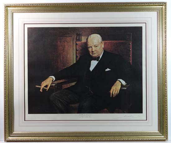 Professor Arthur Pan (Fl 1920-1960 )
Limited edition Signed coloured Print
'Sir Winston