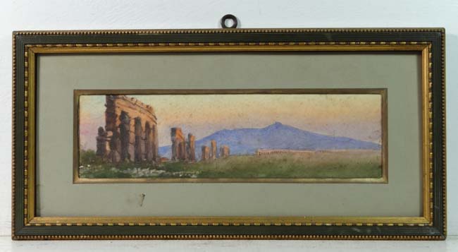 Italian School (Early XX)
Watercolour
' The Appian Way...' Rome , Italy
Bears inscription with title