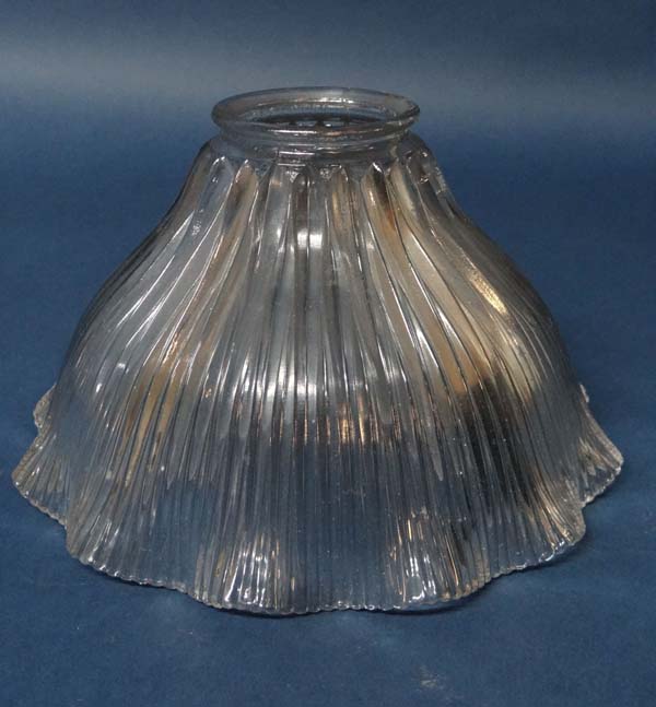 A Holophane glass shade patented 1909 7" diameter