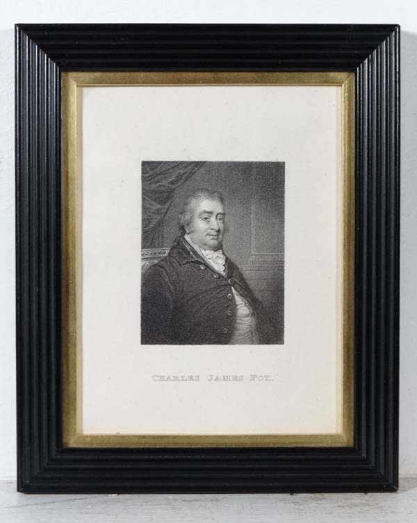 From Memoirs of George IV by Robert Huish (1830) Engraving ` Charles James Fox ` 6 x 4 1/2"