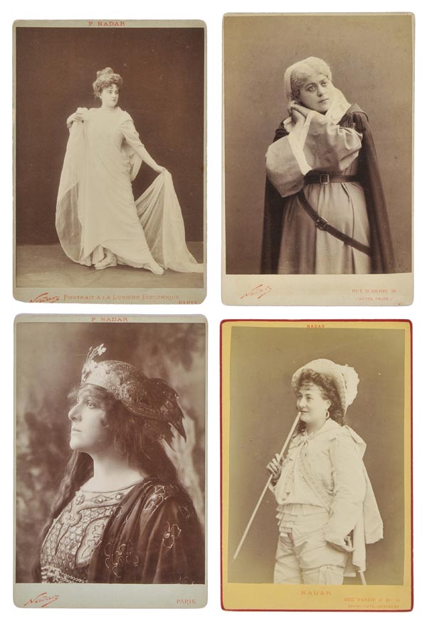 * Nadar (Felix, 1820-1910). A group of four cabinet card photo portraits of mezzo-sopranos, c.