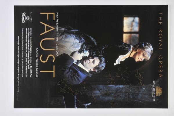 * Gheorghiu (Angela, 1965-). A Royal Opera House poster for the 2004 performance of Faust, colour
