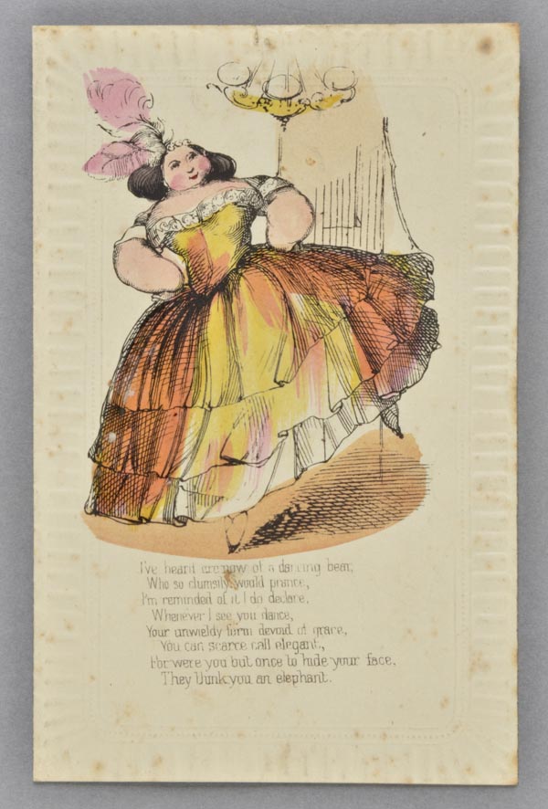 * Valentines. A selection of nine “Vindictive” Valentines, c.1840/60, including examples by Robert