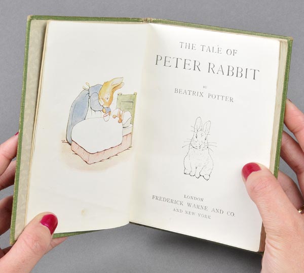 Potter (Beatrix). The Tale of Peter Rabbit, 1st deluxe edition, Warne, [1902], “wept” for ‘shed” - Image 2 of 2