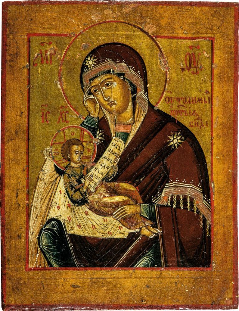 The Mother of God ''Soothe my sorrows''. Russia, 1st third of the 19th century. Egg tempera,