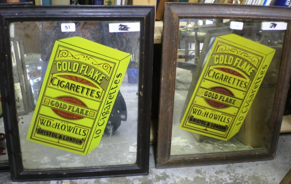 Two Gold Flake advertising mirrors