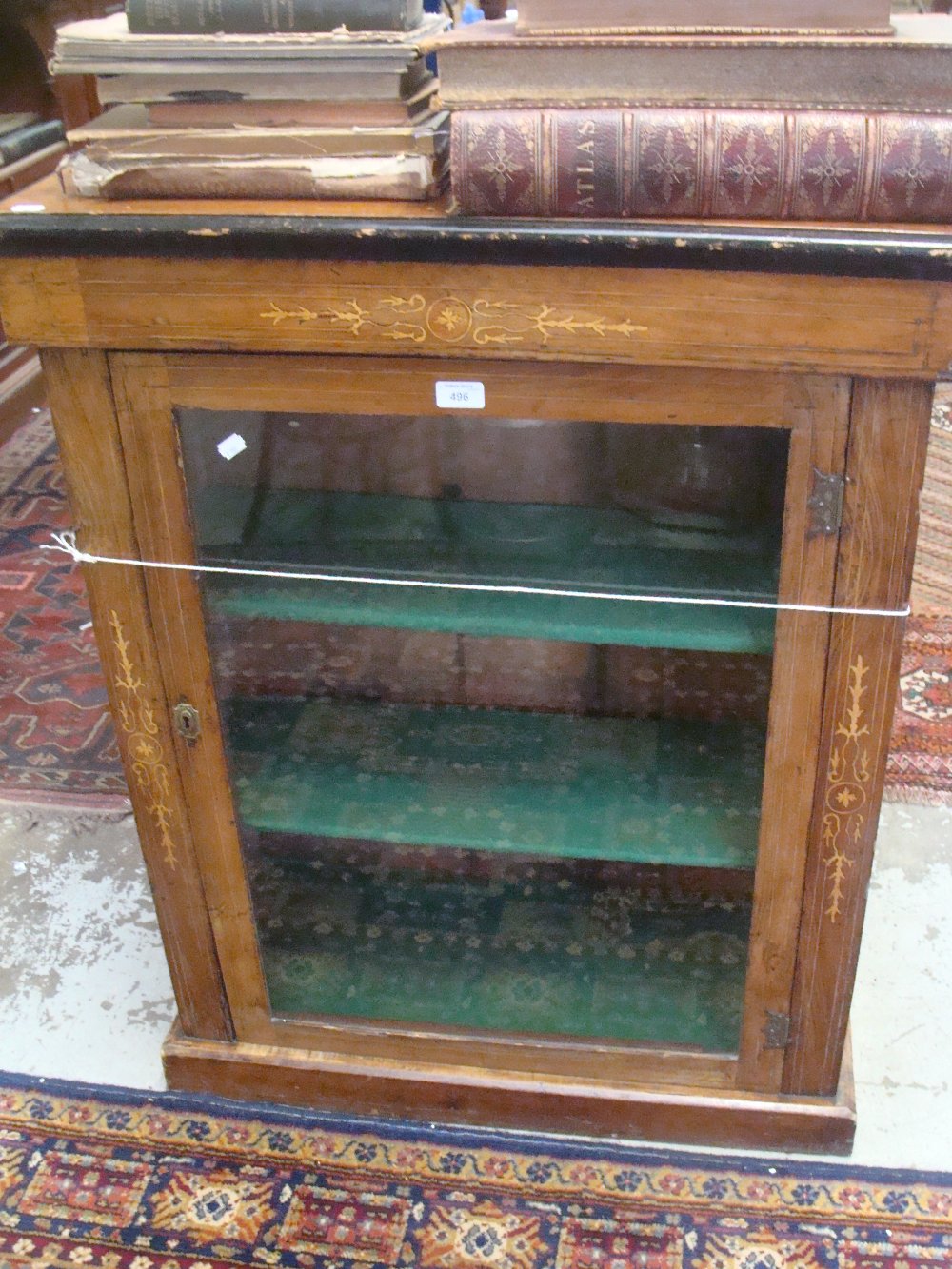 A Victorian walnut display cabinet