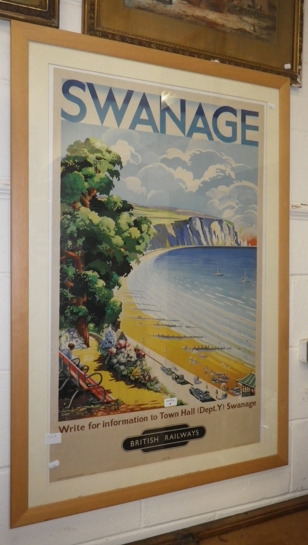 A British Railways Poster for Swanage by `Shep`, Baynard Press, marked Ad 5713 1948, 3000
