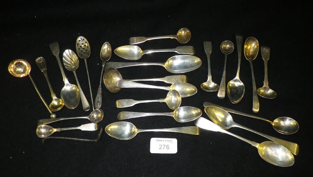 A mixed quantity of various George III and later flatware.