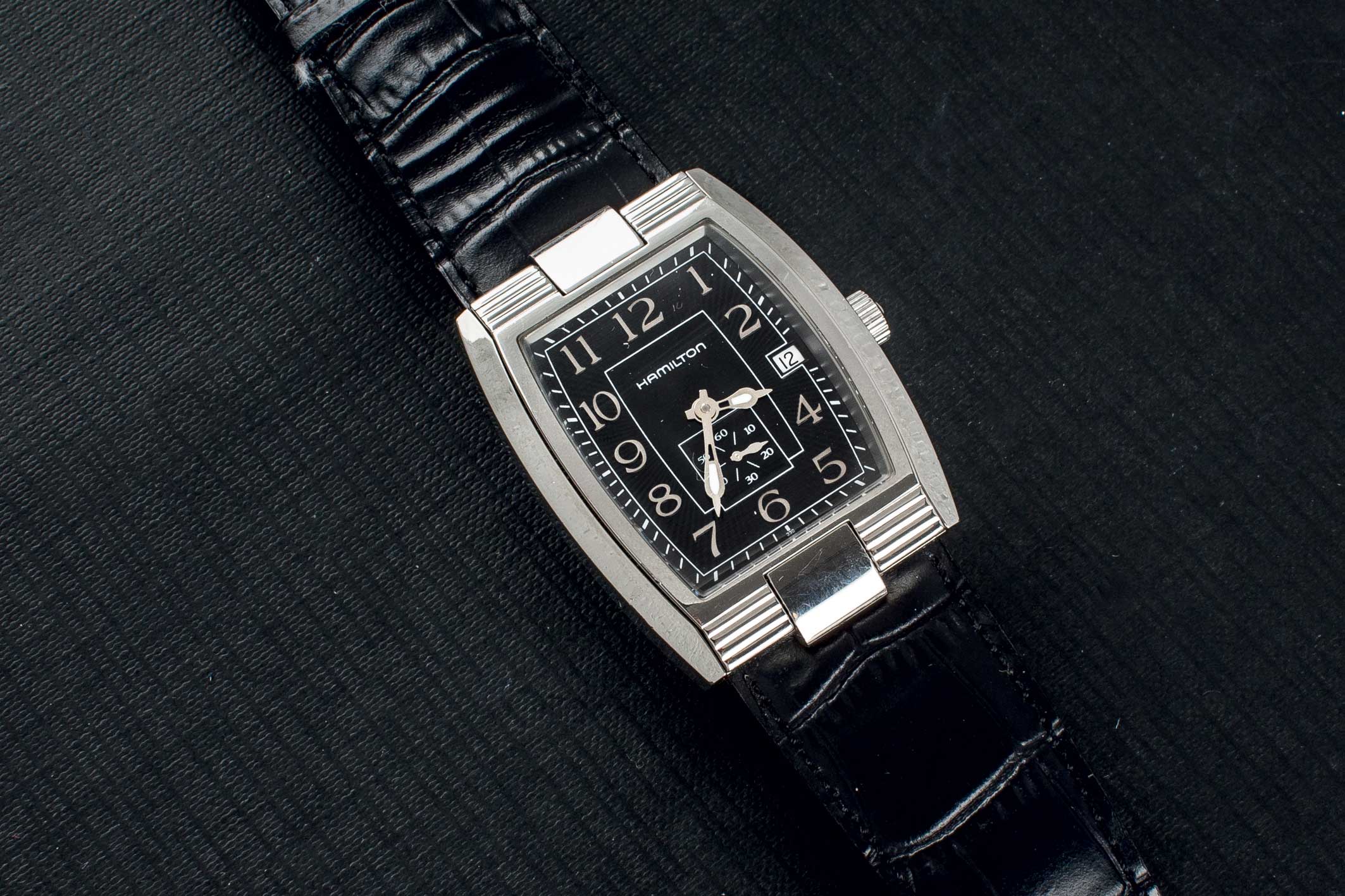 A Hamilton steel wrist watch. Reloj de pulsera para caballero marca HAMILTON, realizado en acero.