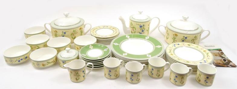 Villeroy and Boch Eden patterned porcelain tea and dinnerware : FOR CONDITION REPORTS AND LIVE