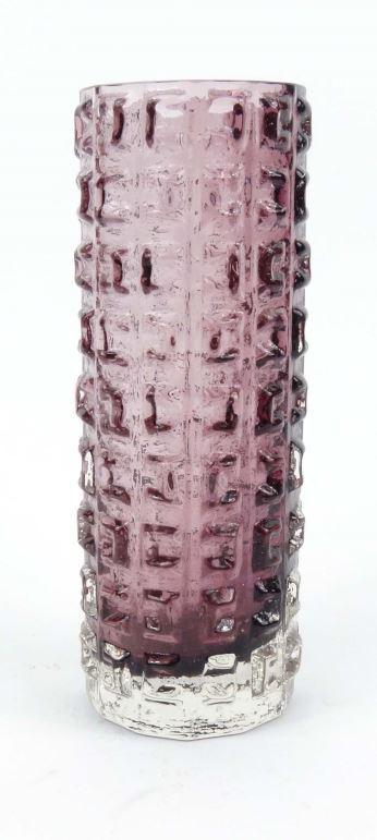 Large Whitefriars ruby trailled vase, 29cm high : FOR CONDITION REPORTS AND LIVE BIDDING VISIT WWW.