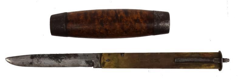 Swedish Joh Engstrom fisherman`s barrel knife with sycamore handle, impressed to the blade and