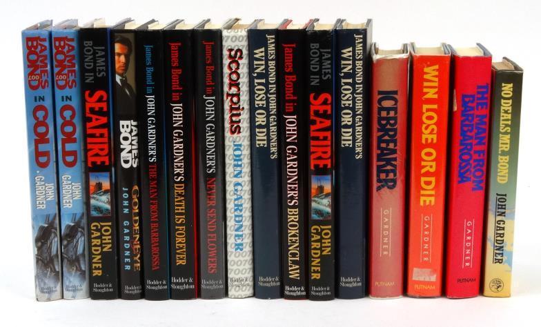 Collection of John Gardner James Bond novels, predominantly first editions, with dust jackets : For