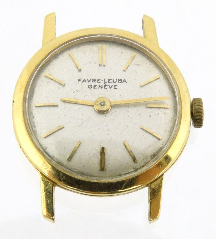 Lady`s 18ct gold Favre-Leuba wristwatch approximate weight 6.2g : FOR CONDITION REPORTS AND TO BID