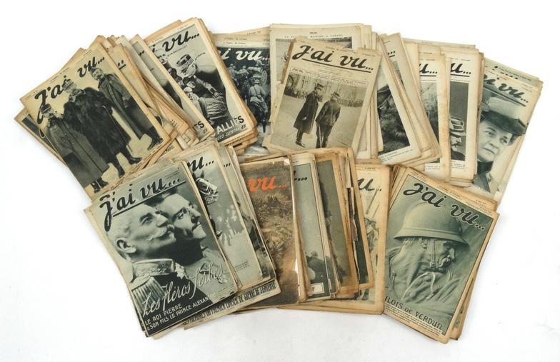 World War I military interest collection of French weekly magazines from 19th November 1914 through