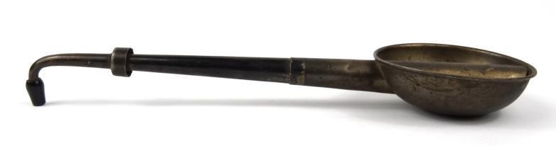 English metal ear trumpet, 36cm in length : For Condition Reports please visit www.