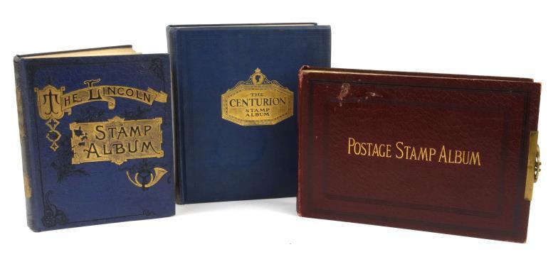 Three albums of world stamps - 19th century and later : For Condition Reports please visit www.