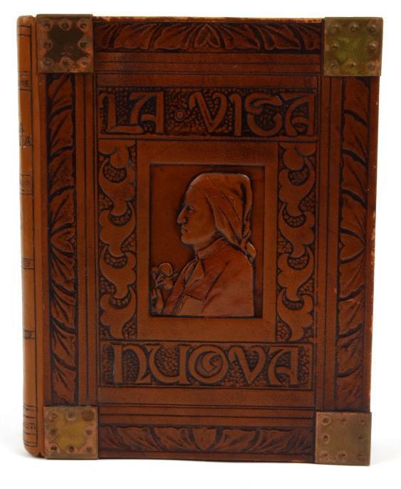 Dante Ailghieri - The New Life - Brass and leather bound eleventh edition, illustrated by Evelyn