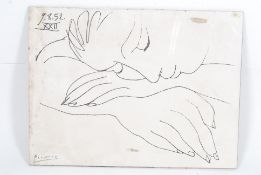 A large Picasso print - nude abstract - War & Peace 1952 ( reprinted in 1991 )