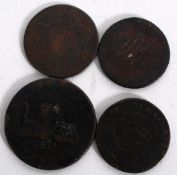 Coins .- Tokens. A collection of gaming tokens to include 1811 Cornish Penny ( Payable in cash