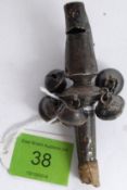 A Victorian silver hallmarked baby rattle with 5 bells and whistle to the end. Hallmarks for WK -