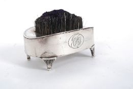 A silver 19th century , circa 1830's continental pen wipe raised on tapered supports with ball