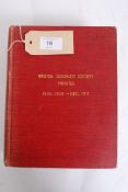 Bristol Political: Bristol Socialist Society Minutes Nov 1909 - Dec 1911. Red cloth bound hard cover