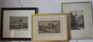 A good collection  of lithograph prints of scenes to include Cuba, Italy & France. Various sizes