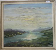 Jim Skelly - Oil on board painting dating to the mid 20th century of a Lake District scene.