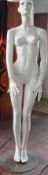 A vintage mid to late 20th century shop / haberdashery tailors dummy manequin, full length with