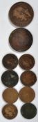 Coins. A collection of farthings to include young head and jubilee head 1860 & 1900, George V 1915,