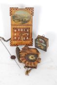 A collection of 6 small Black Forest, German wooden clocks  ( see illustration)