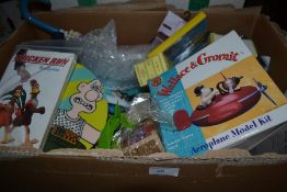 A box of assorted Wallace & Gromit and related items including DVD, sealed items etc.