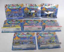 8x Galoob original Mighty Morphin` Power Rangers Micromachines boxed sets.