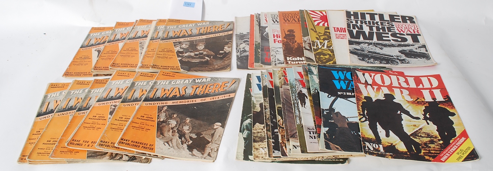 A quantity of WWI I Was There magazines along with a quantity of WWII
