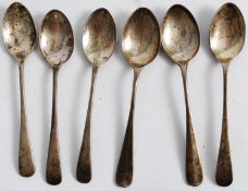 A set of six Harlequin silver hallmarked (Birmingham) coffee spoons.