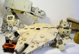 STAR WARS: A large collection of original 1970's Star Wars toys - to include Millennium Falcon, AT