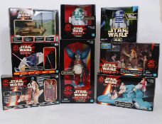 STAR WARS: A collection of Star Wars Episode One Action Collection items - by Hasbro. R2D2, and