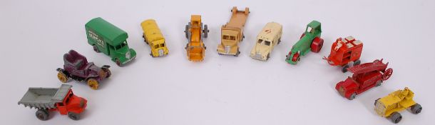 A good collection of vintage original Lesney diecast model cars and vehicles to include Dumper