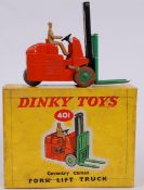 An original Dinky Toys 401 Coventry Climax Fork Lift diecast Truck, in original box, retaining